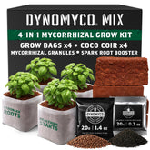 DYNOMYCO Mycorrhizal Fungi Inoculant Grow Kit packaging with components