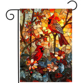 DZGlobal Cardinal Red Birds Garden Flag front view