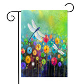 DZGlobal Dragonfly Garden Flag 12x18 inch, front view