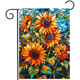 DZGlobal Fall Sunflower Garden Flag 12x18 front view