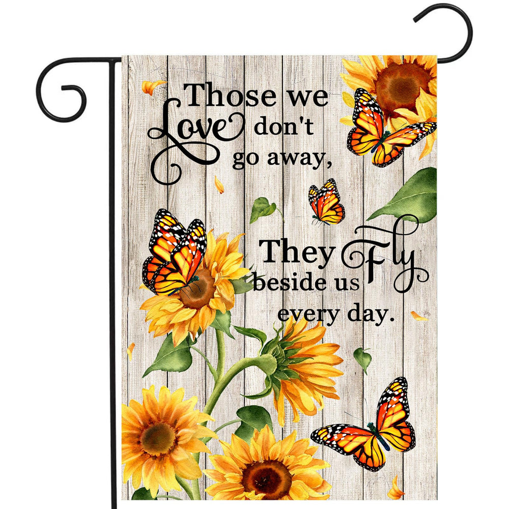 DZGlobal Monarch Butterfly Garden Flag 12x18 double-sided design