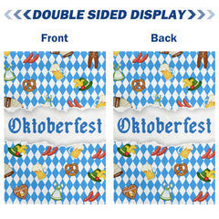 DZGlobal Oktoberfest Garden Flag displayed in a garden