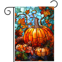 DZGlobal Pumpkin Fall Garden Flag 12x18 double-sided design front view
