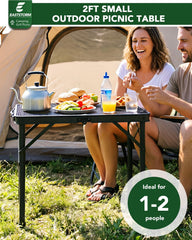E EASTSTORM 2 Ft Folding Camping Table adjustable height feature