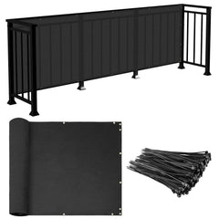 E&K Privacy Fence Screen 3' x 12' Black front view