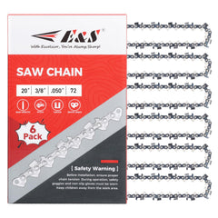 E & S chainsaw chain with semi-chisel teeth close-up