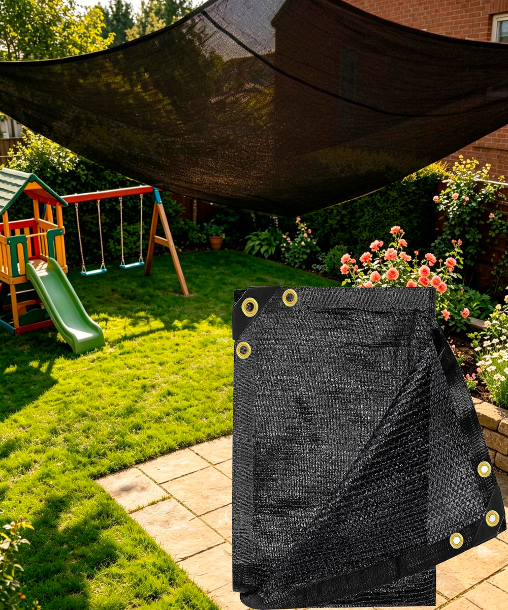e.share 10FT x 16FT black shade cloth front view
