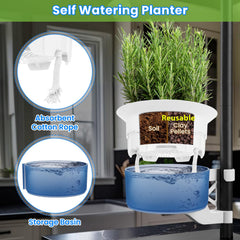 E SUPEREGROW Hydroponics System components including growing light and pot