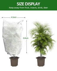 EAONE Plant Covers 47x71 inches showing drawstring feature