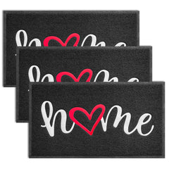 EARTHALL Doormat 3-Pack, Black, front view