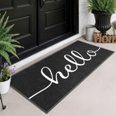 EARTHALL Funny Hello Doormat front view measuring 59" x 24"