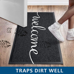 EARTHALL Funny Welcome Mat close-up of soft PVC loops