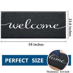 EARTHALL Funny Welcome Mat displayed at a front door