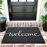 EARTHALL Funny Welcome Mat front view with welcome text