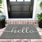 EARTHALL Hello Doormat grey 36x24 inch front view