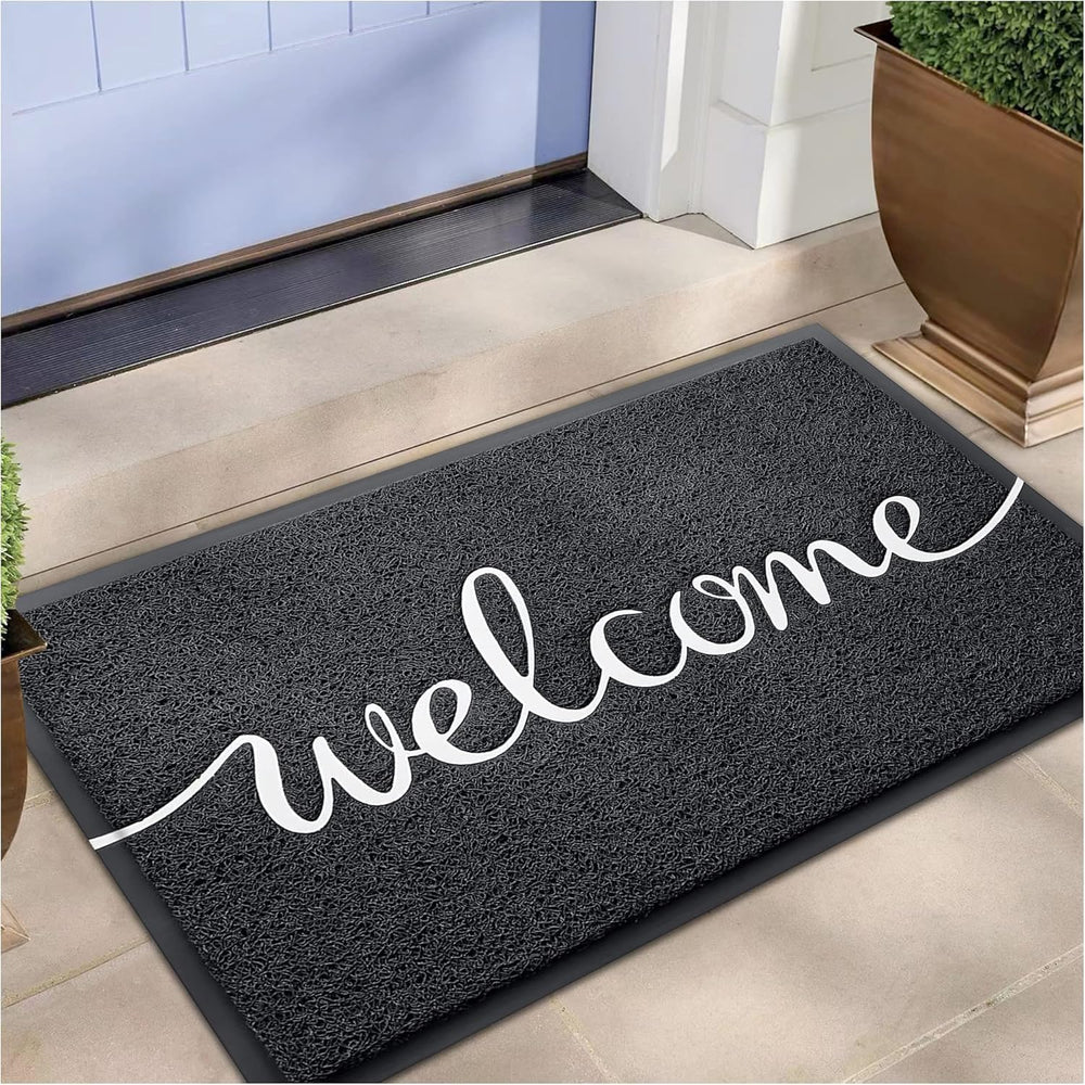 EARTHALL Welcome Doormat front view, 30"x17.5"