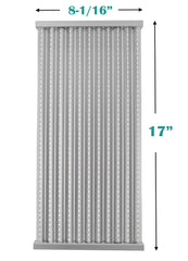 EasiBBQ emitter plate back view, highlighting the stainless steel finish