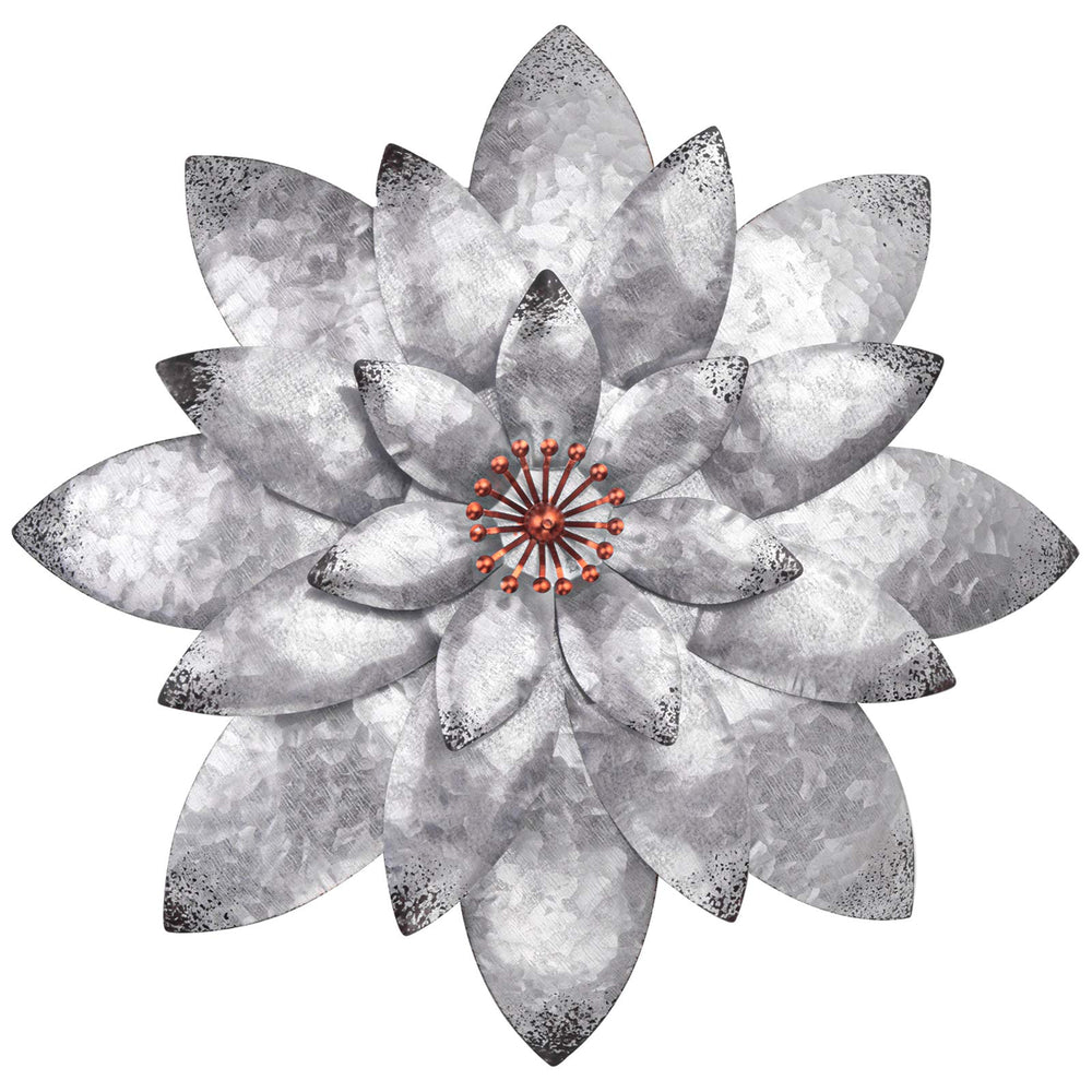 EASICUTI Bohemian Metal Flower Wall Decor front view
