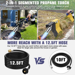 EASITALY propane torch in use for flame weeding