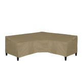 Easy-Going 89" V-Shaped Sectional Sofa Cover in Camel, front view