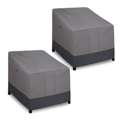 Easy-Going Heavy Duty Outdoor Chair Cover front view, gray
