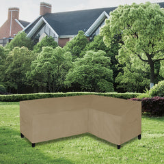 Easy-Going L-Shaped Sectional Sofa Cover 85"x58" Camel side view