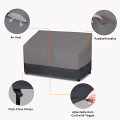 Easy-Going Loveseat Cover demonstrating easy handles for removal