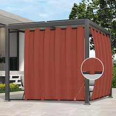 Easy-Going Outdoor Curtain Terra Red front view