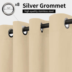 Easy-Going Outdoor Curtains beige with grommets
