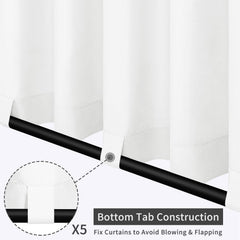 Easy-Going Outdoor Curtains hanging on a patio