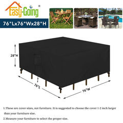 Easy-Going Patio Furniture Cover showing waterproof coating detail