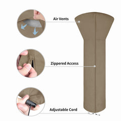 Easy-Going Patio Heater Cover demonstrating waterproof material
