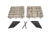 EasyFlex No-Dig Landscape Edging Kit brown pieces front view