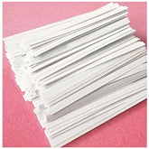 Easytle 1200 Pcs white paper twist ties front view