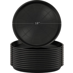 Eccliy 18 Inch Plant Saucer Tray in black front view