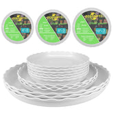 ECOESPTI 12Pcs white plant saucers in various sizes