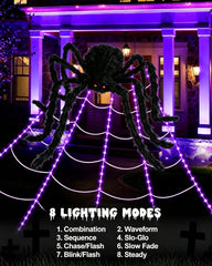 ECOHDT Spider Web glowing in the dark during Halloween