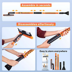 EcoNour telescopic snow brush extended to 55 inches