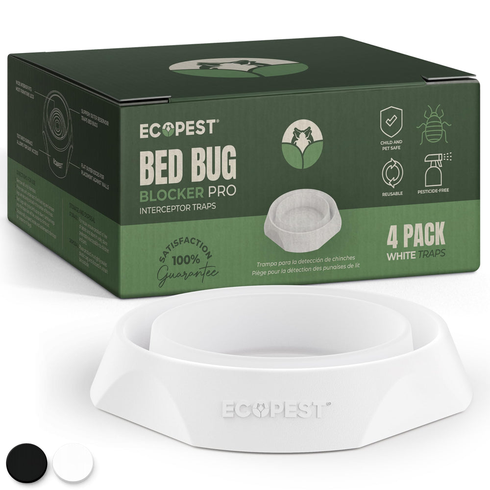 ECOPEST Bed Bug Interceptor trap front view, white