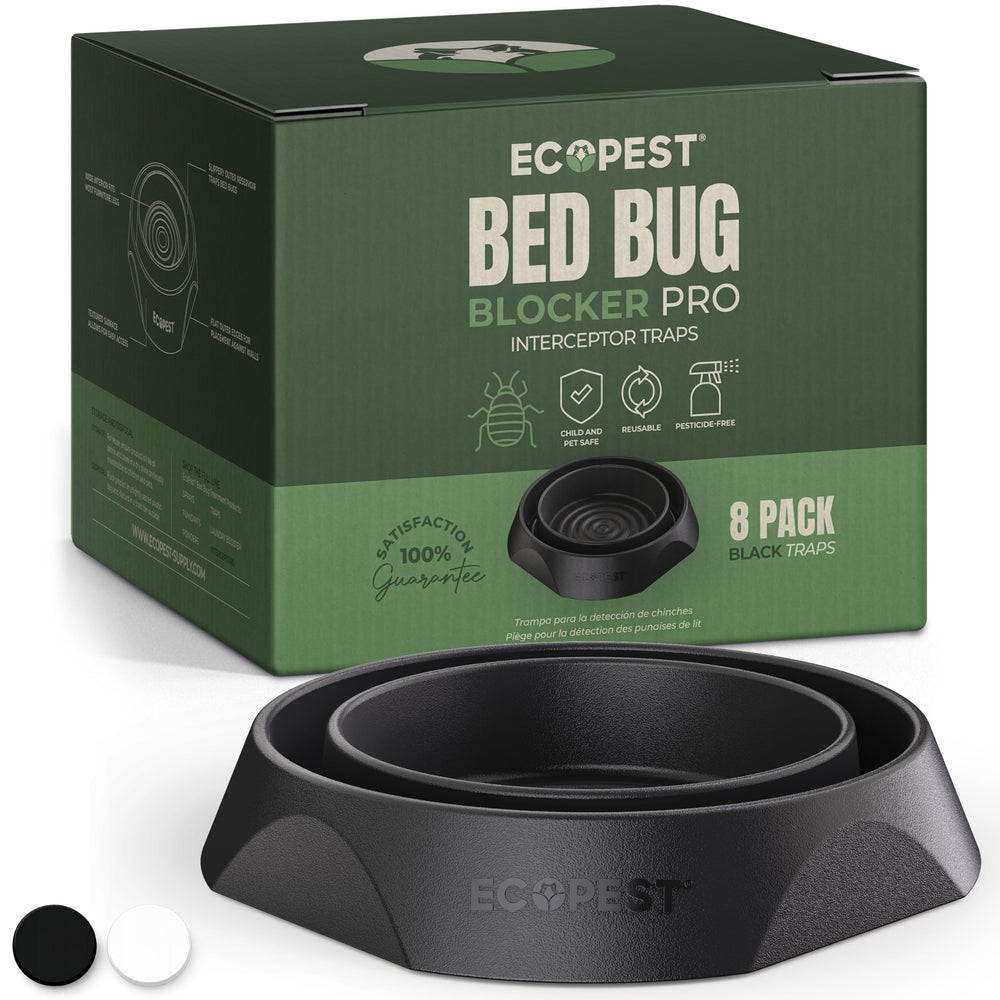 ECOPEST Bed Bug Interceptors 8 Pack, black traps