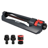 Eden 94105 Weighted Oscillating Sprinkler front view with 16 nozzles