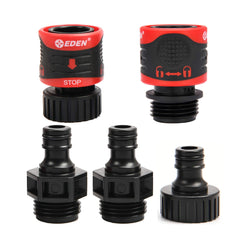 Eden 95210 Premium Garden Hose Quick Connect Set front view