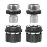 Eden Heavy Duty Metal Garden Hose Quick Connect Set, 2 pcs front view