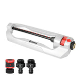 Eden Heavy Duty Metal Oscillating Sprinkler front view with 20 nozzles