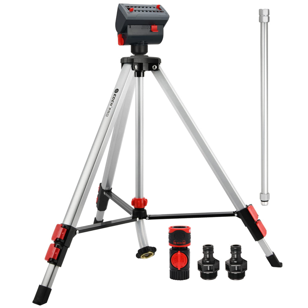 Eden PRO Heavy Duty Metal Tripod Sprinkler front view