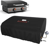 EDIBIN 22 Inch Griddle Cover front view, black fabric