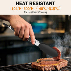 EEKEDO 12-inch tongs showing ergonomic handle design