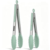 EEKEDO kitchen tongs light green colour front view