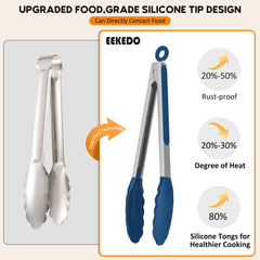EEKEDO Tongs with ergonomic handle design