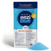 Eeziblue Pool Algaecide powder packaging front view